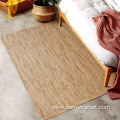 Retangular natural water Hyacinth wicker woven area rug